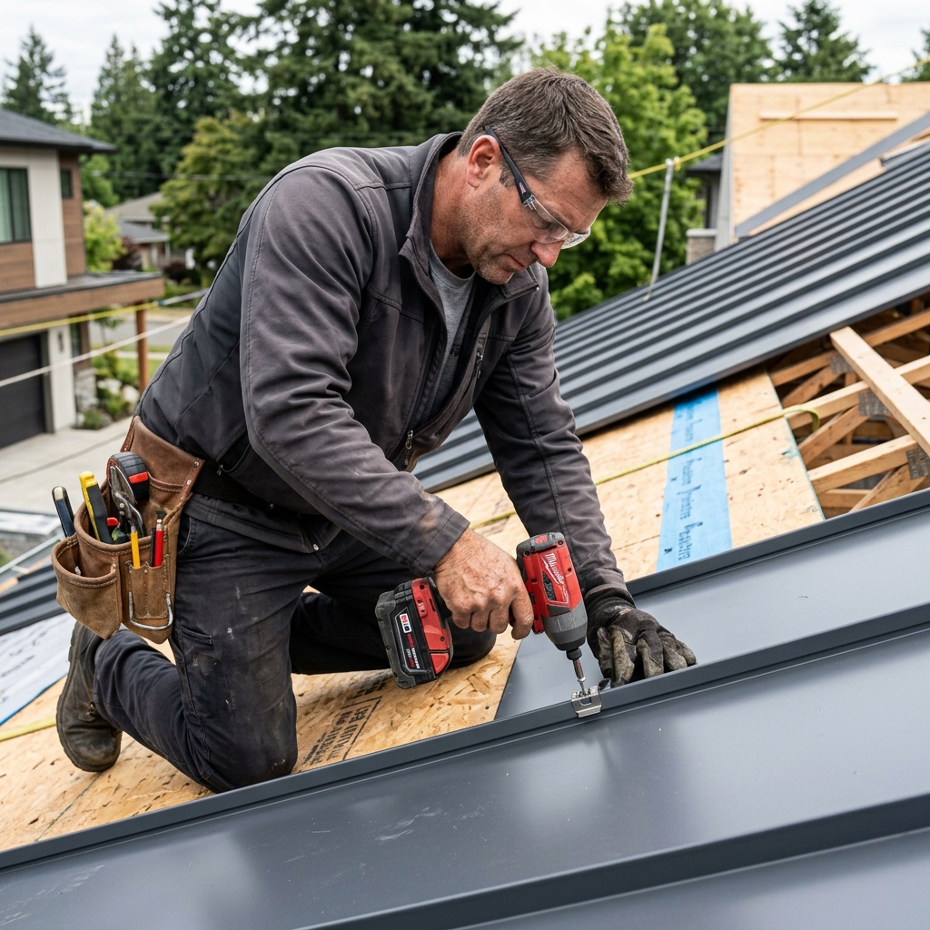 DSR Roofing installation in progress